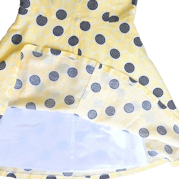 TALBOTS Kids Yellow Black Linen Blend Fit and Flare Dress - Picture 5 of 6